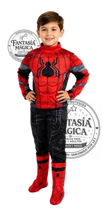 Disfraz de Spiderman Negro y Rojo Sublimado