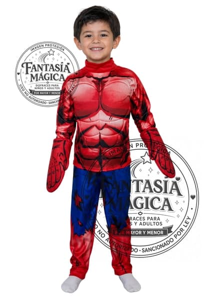Disfraz de Hulk Rojo Sublimado