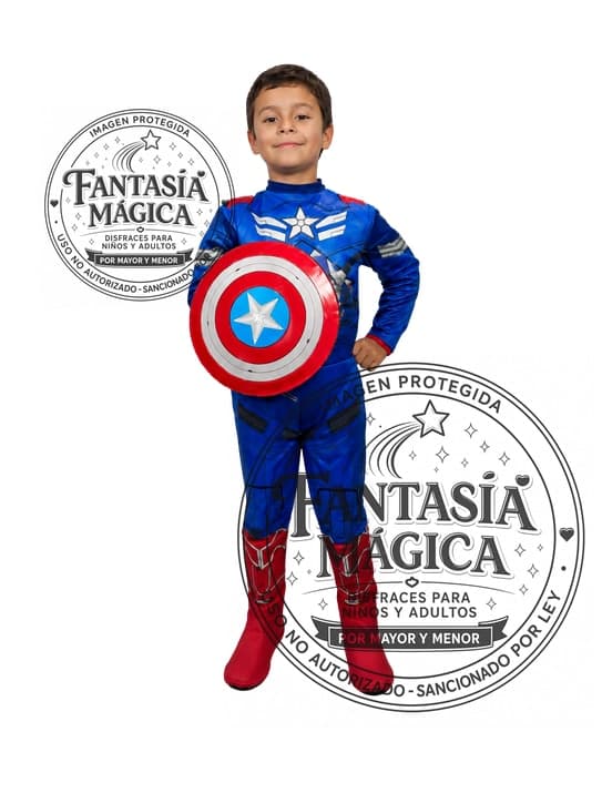 Disfraz de Capitán América Polinan
