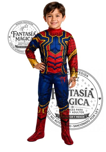 Disfraz de Spiderman Dorado Sublimado