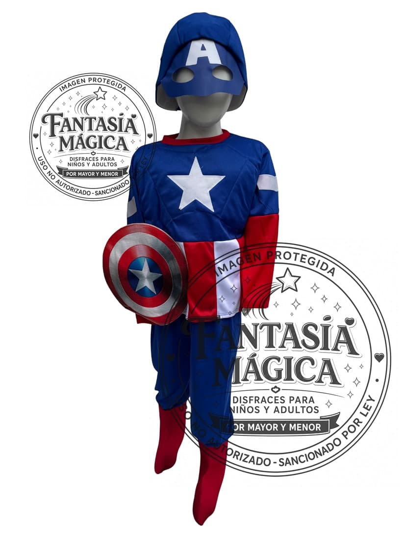 Disfraz de Capitán América Económico 